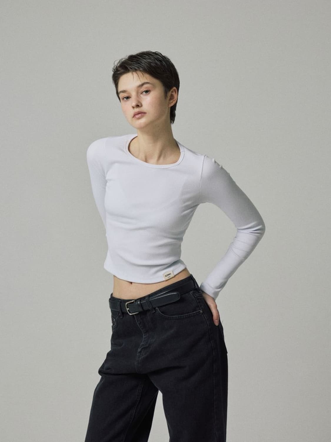 글로니 G CLASSIC RIB CREW NECK LONG SLEEVE 상품이미지1