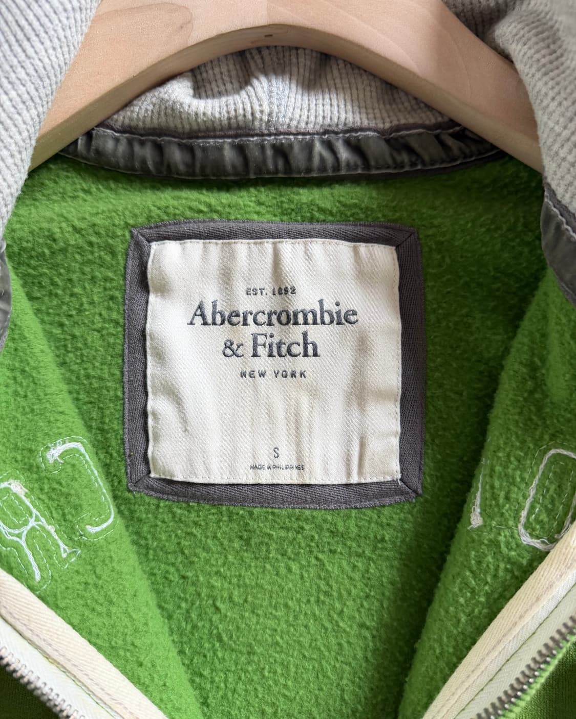 Abercrombie 아베크롬비 그린 컬러 와플후드 상품이미지6