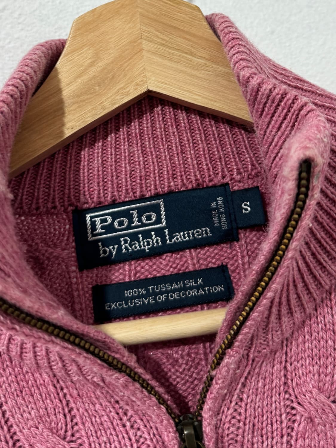 폴로 케이블 실크 반집업 상품이미지4