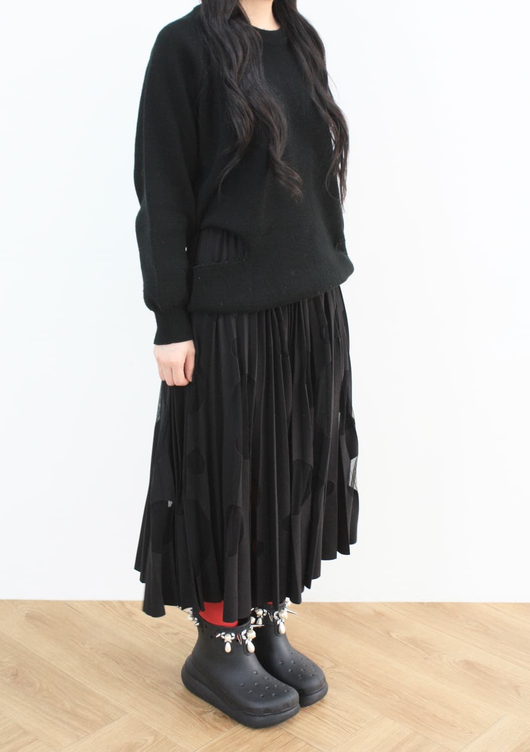 msgm cutout pleats skirt 상품이미지1