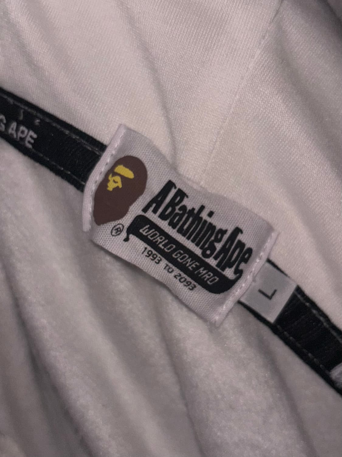 급처중) 베이프 더블 샤크 후드집업 화이트 상품이미지4