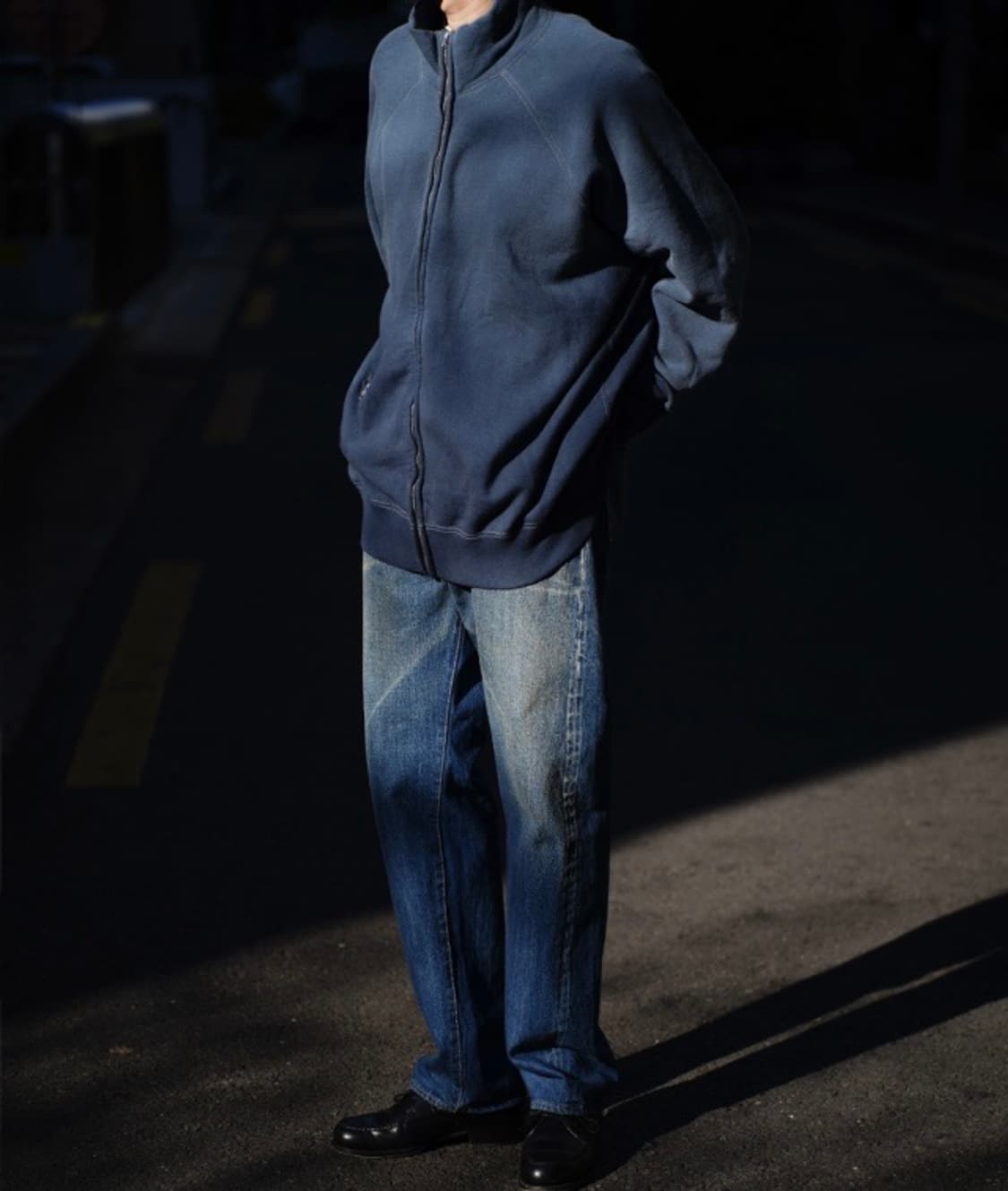 [2]마티앤선즈 빈티지 네이비(bottle) 스웻 집업 상품이미지2