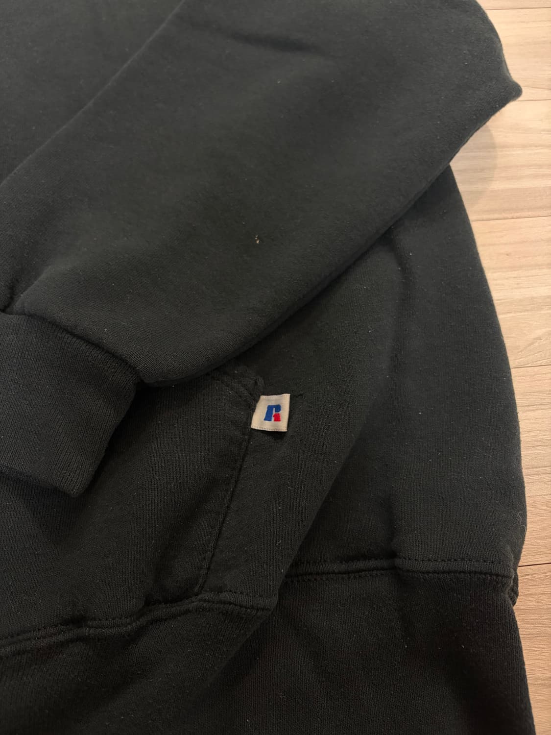 [XL] 90s 빈티지 러셀 후드 후디 블랙 russell USA 상품이미지3