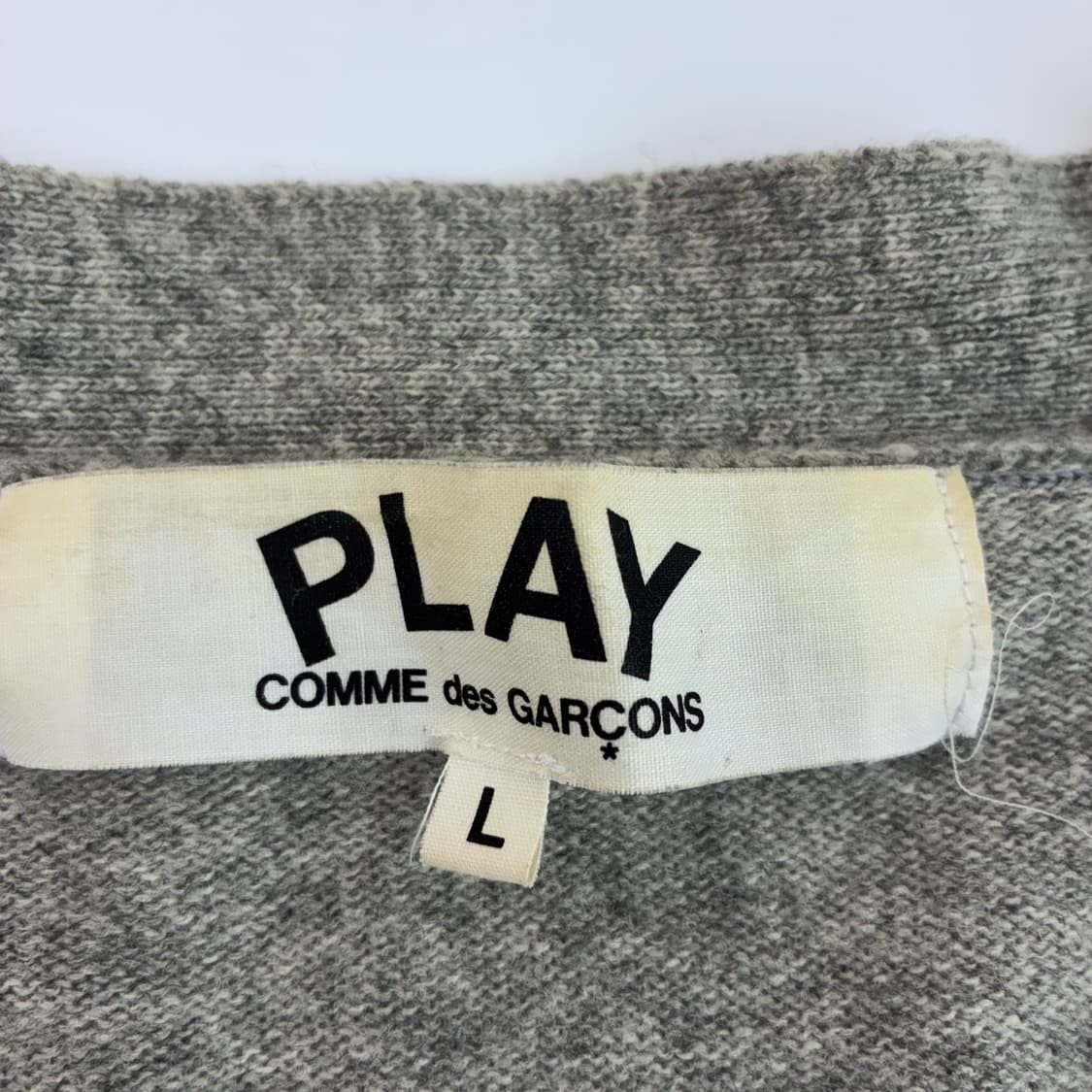 Comme des Garcons 꼼데가르송 그레이 화이트 와펜 가디건 상품이미지4