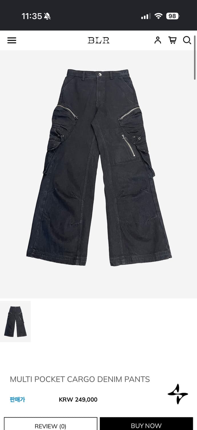 blr MULTI POCKET CARGO DENIM PANTS 상품이미지1