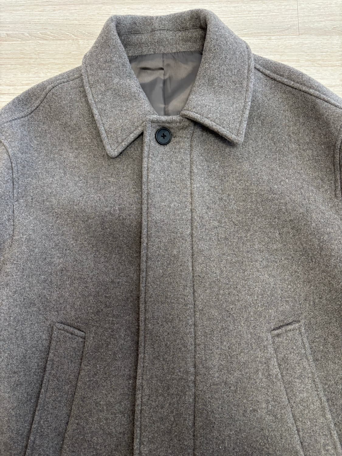 무탠다드 캐시미어 울 블렌드 미니멀 블루종 재킷  (100~105) 상품이미지3