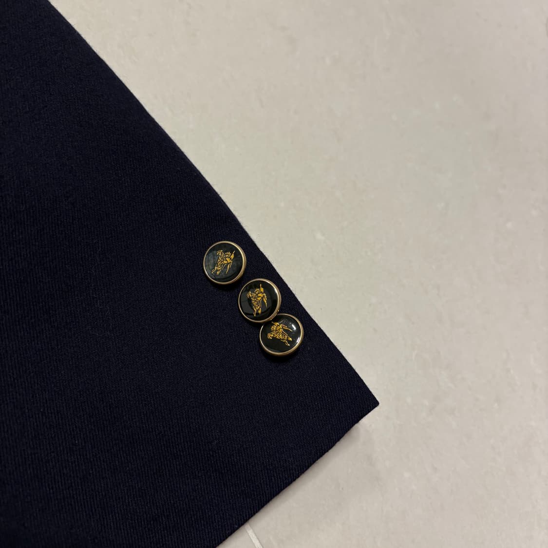 빈티지 버버리 금장 울 블레이저 네이비 자켓 상품이미지3