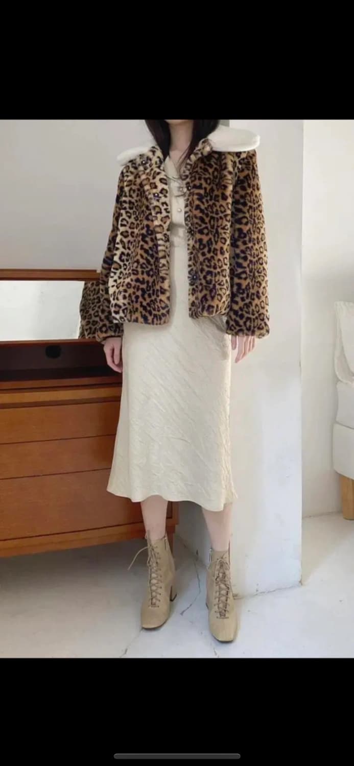 폴앤앨리스 레오파드 퍼 코트 상품이미지2