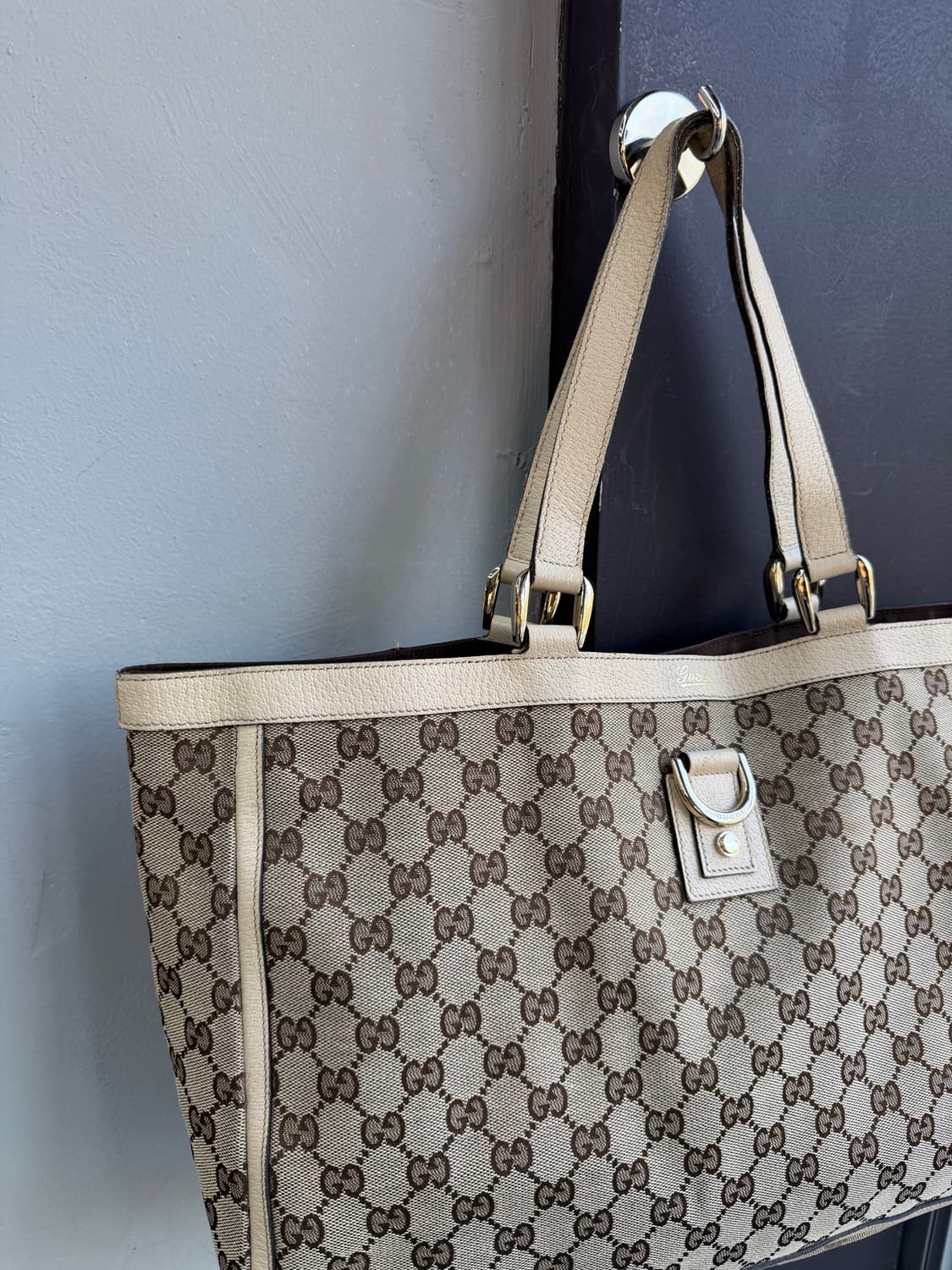 구찌 D링 GG 자카드 캔버스 토트백.쇼퍼백 상품이미지4