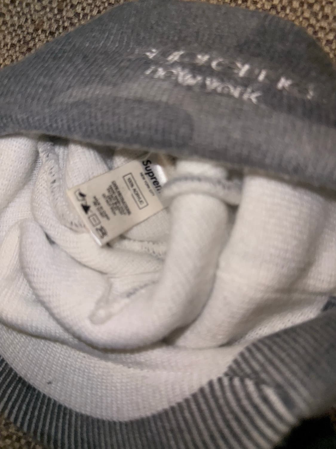 슈프림 뉴욕 비니 회색 그레이 캡 상품이미지4