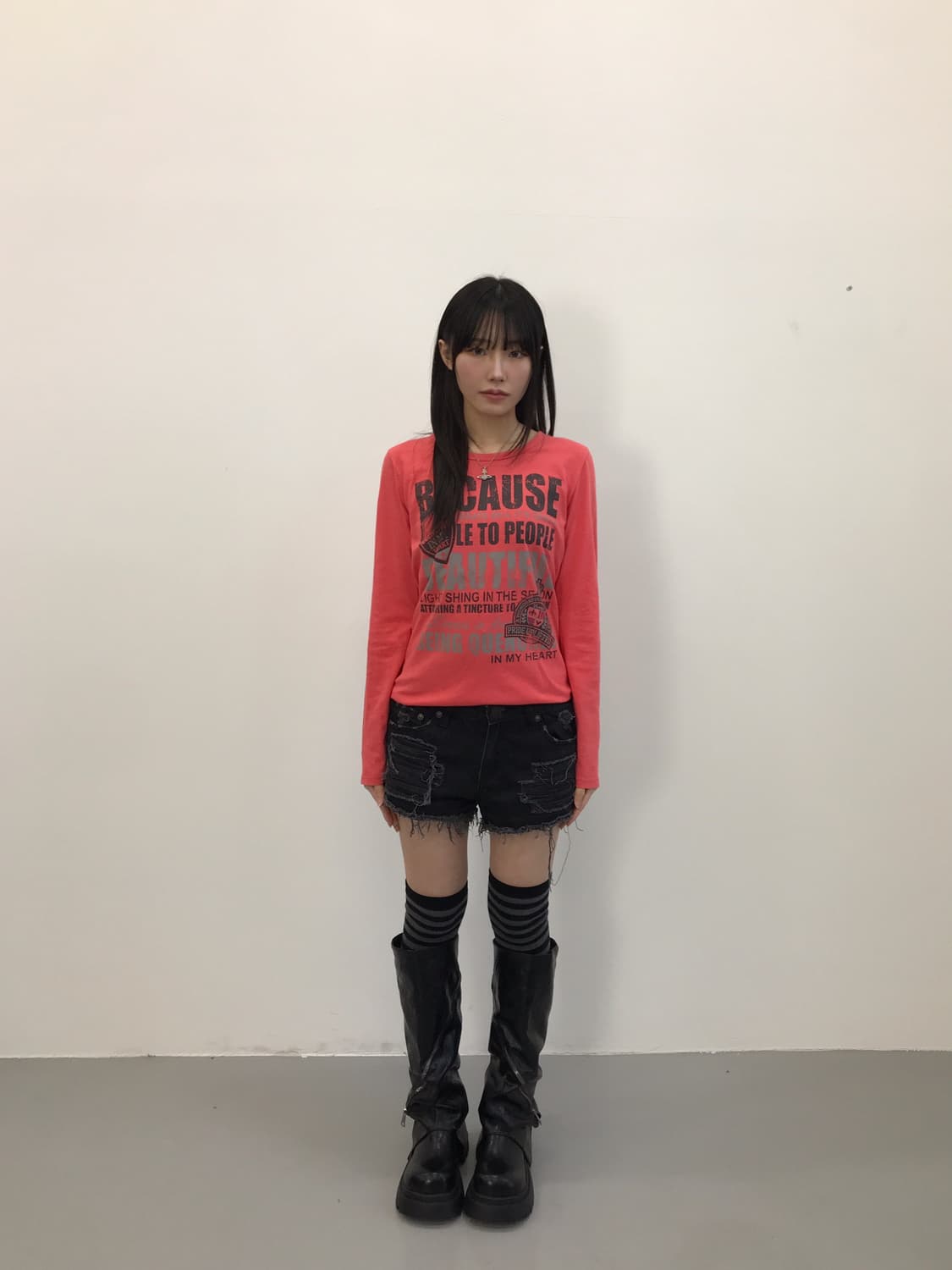 Jpn Kitsch Graphic Long Sleeve T-Shirts 상품이미지1