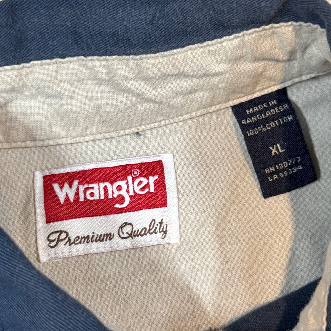 XL) Wrangler 랭글러 투포켓 워크웨어 코튼 셔츠 블루 W21 상품이미지5