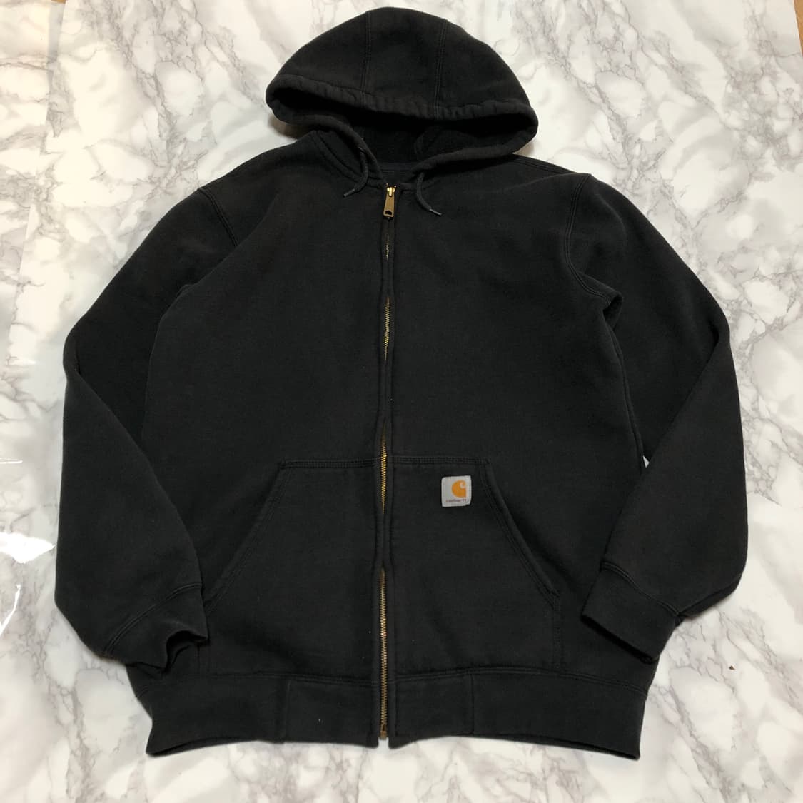 칼하트 후드집업 자켓 깔끔 블랙 상품이미지1