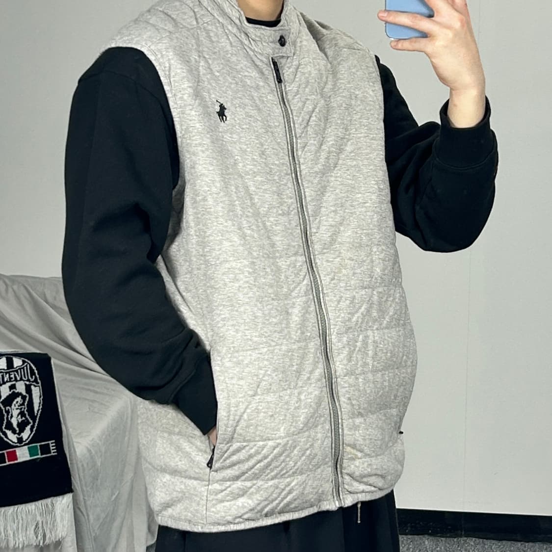 폴로 랄프로렌 그레이 퀄팅 베스트 L  상품이미지1