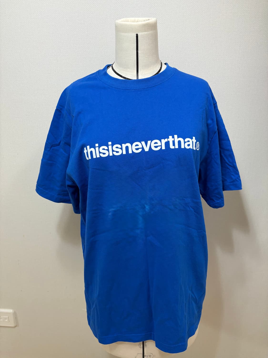 디스이즈네버댓 thisisneverthat 블루 반팔 티셔츠 상품이미지1