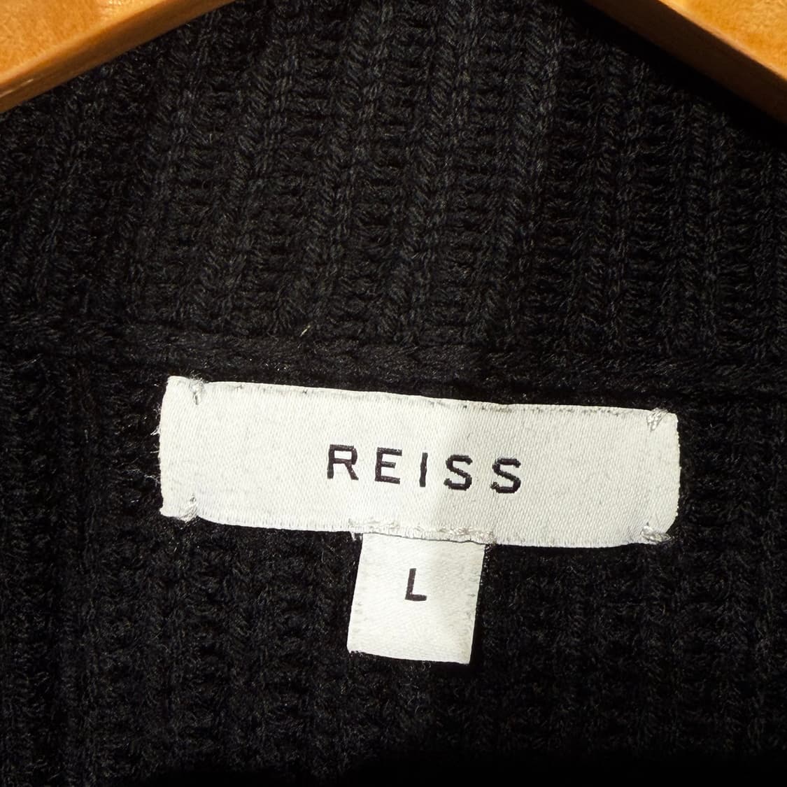 REISS 리스 런던 염소가죽 니트 집업 L 105 고트레더 상품이미지2