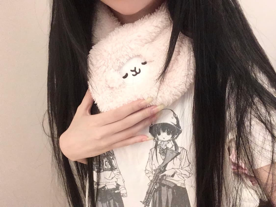 꿈꾸는 양 퍼 목도리 히메갸루 연핑크 머플러 조지후쿠 헤이세이 상품이미지6