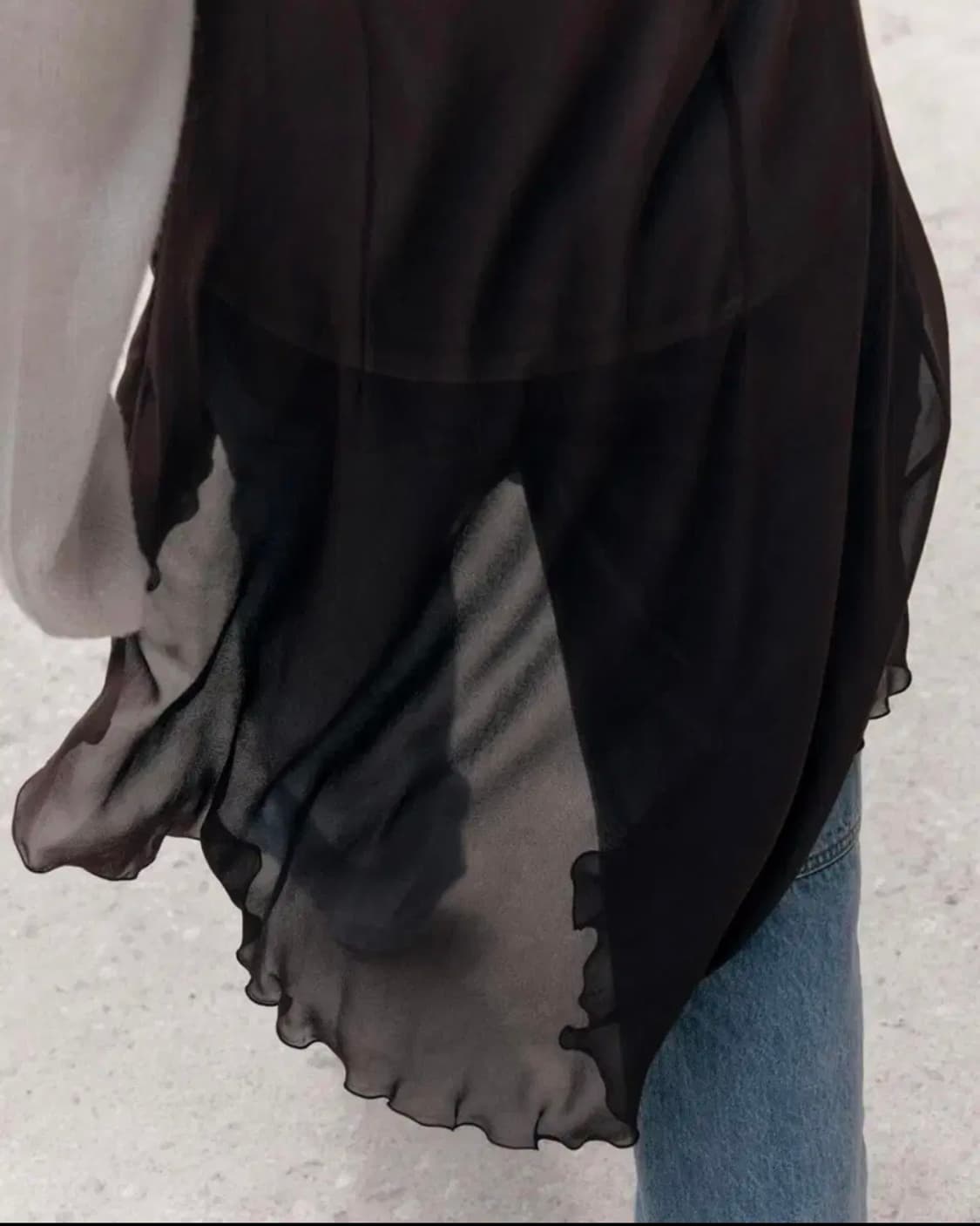 로우클래식 쉬어 레이어드 드레스 브라운 M 상품이미지4