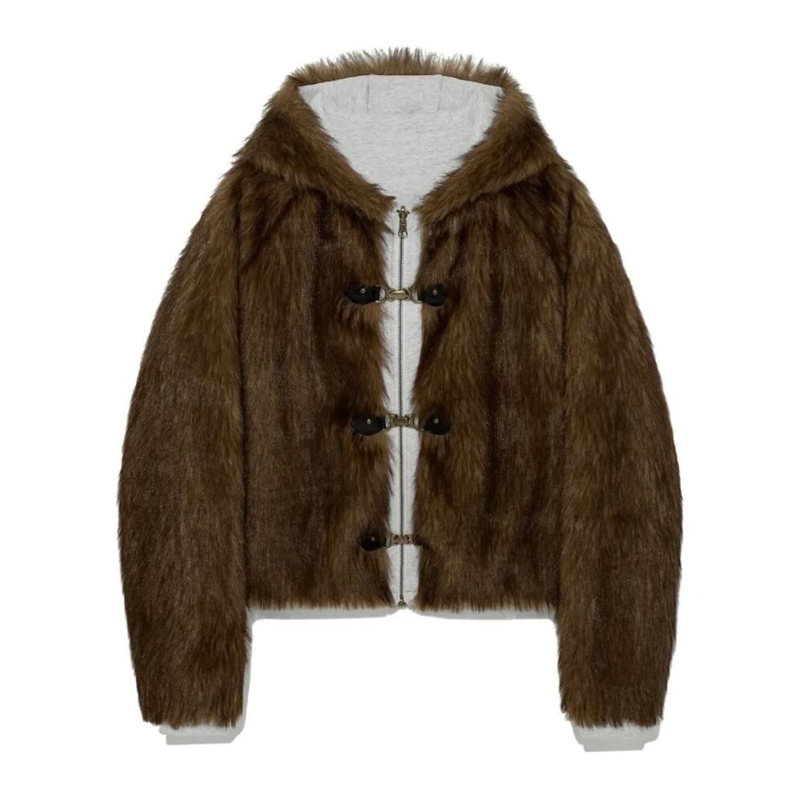 글로니 MOOR REVERSIBLE FUR JACKET (BROWN) 상품이미지1