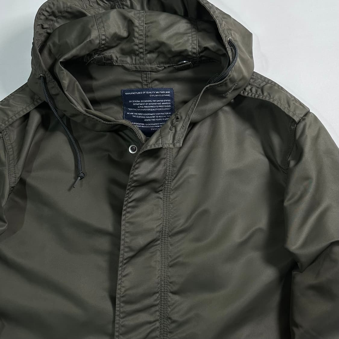 알파인더스트리 카키 후드 나일론 자켓 상품이미지3