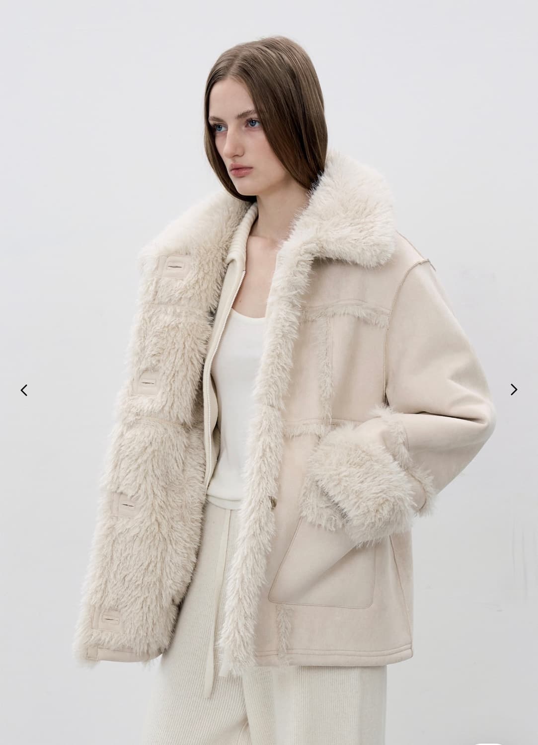 문트 무스탕 아이보리 구해요!! 상품이미지2