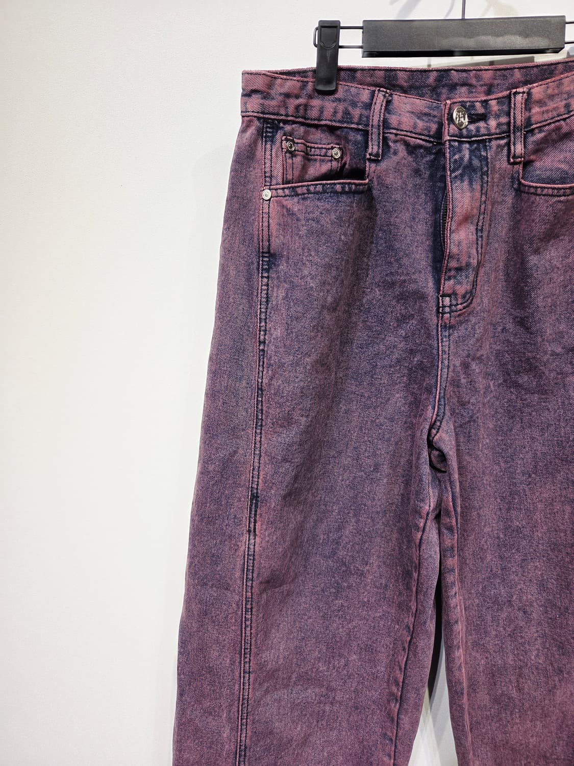 디앤에스알(DNSR) 커브드 와이드 데님 퍼플_L 상품이미지3