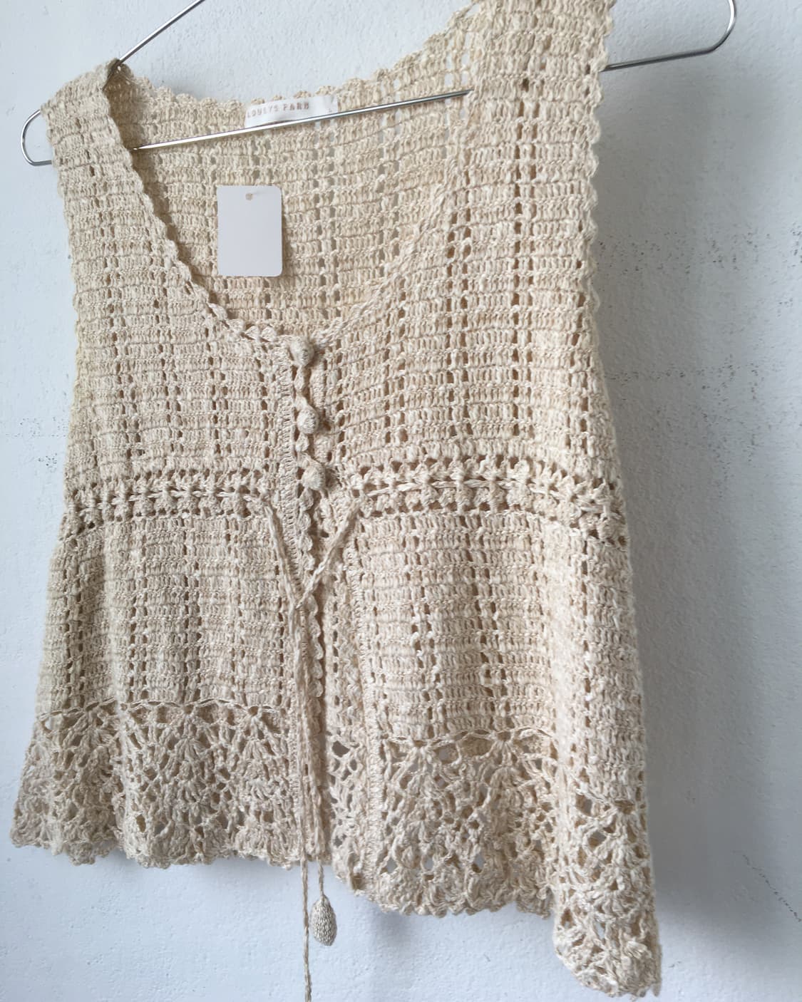 Punching button point crochet sleeveless 상품이미지5