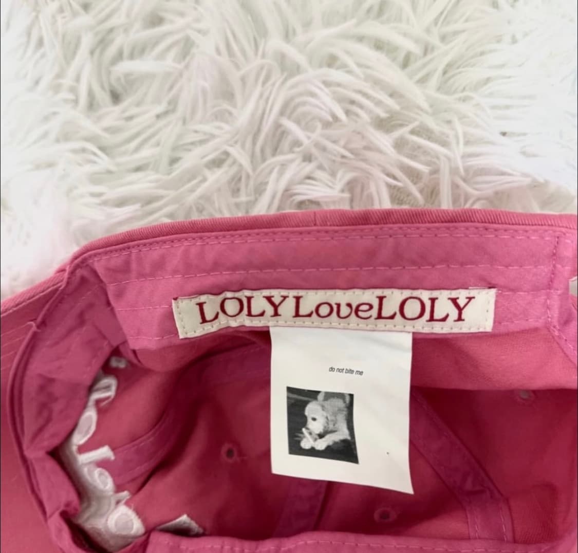 LOLY LOVE LOLY 핑크 실버자수 볼캡 모자 상품이미지4