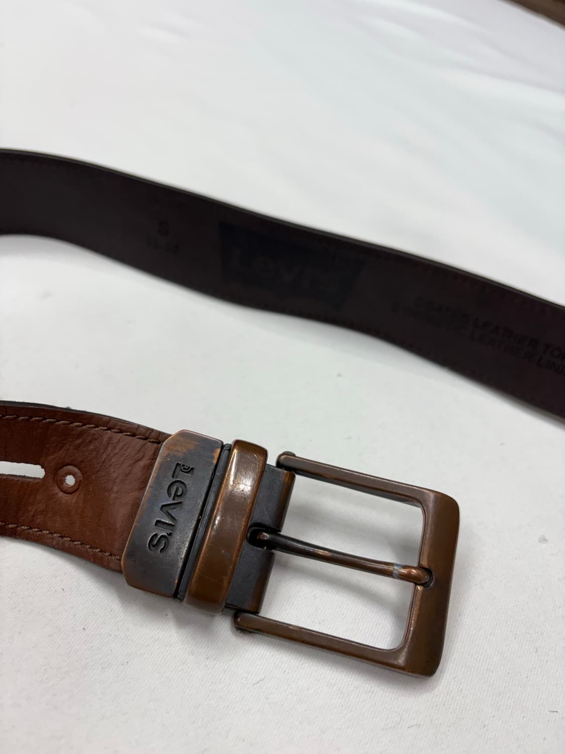 리바이스 빈티지 브라운 레더 버클 벨트 상품이미지3
