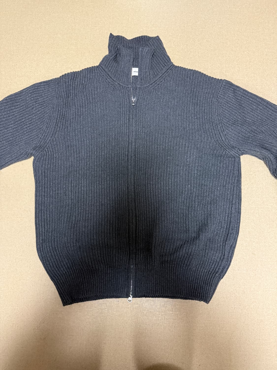 인더로우 집업 니트 파카, 3사이즈 상품이미지1