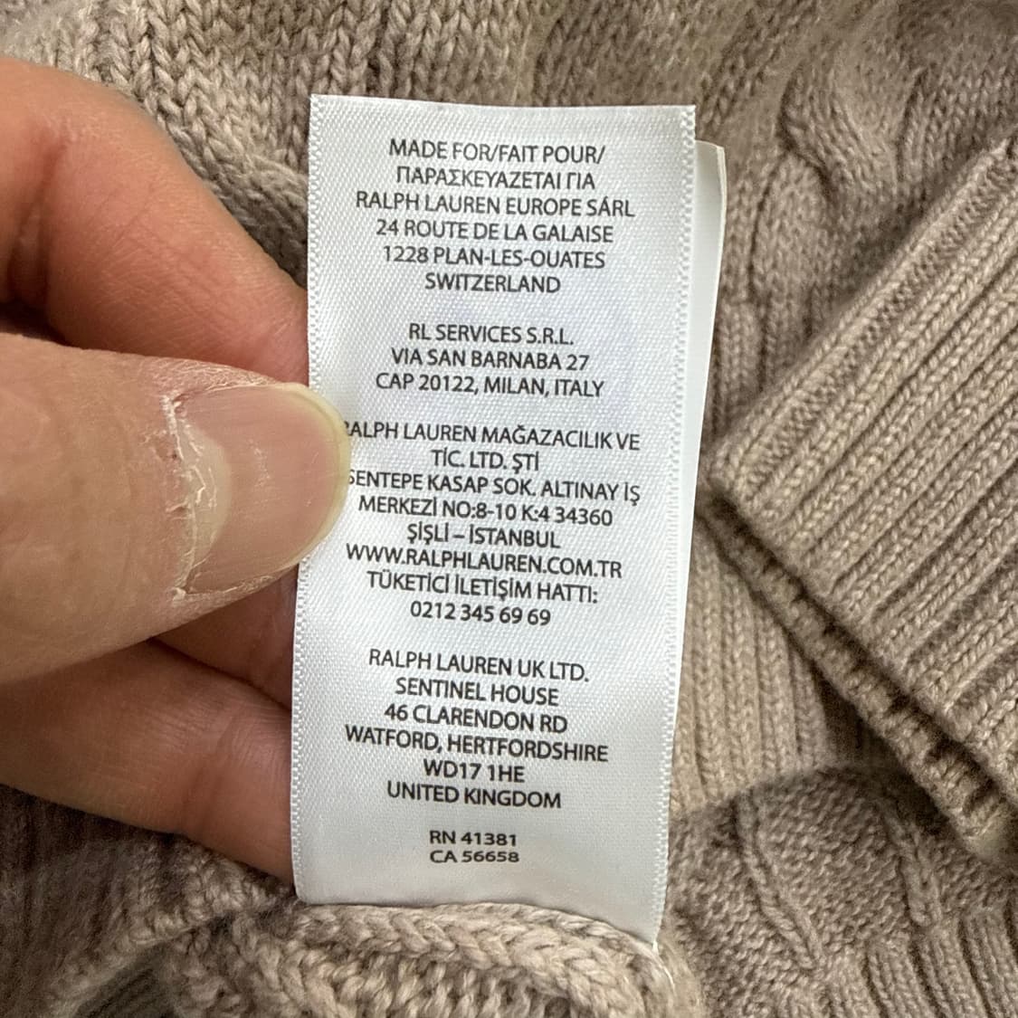 M 폴로랄프로렌 케이블 니트 0311T 상품이미지4