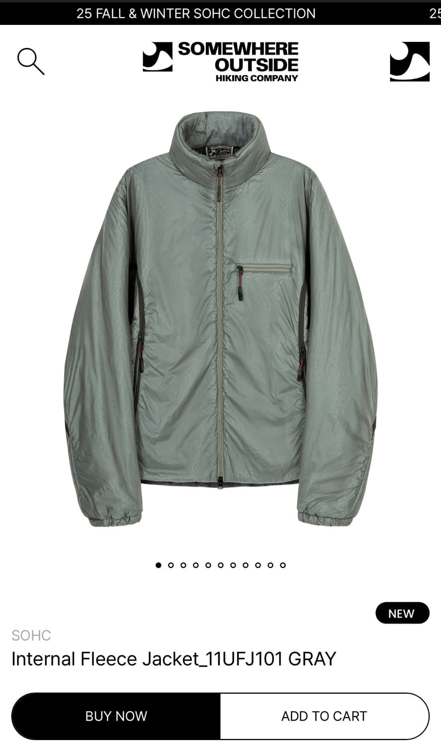 somewhereoutside 패딩 그레이 상품이미지1