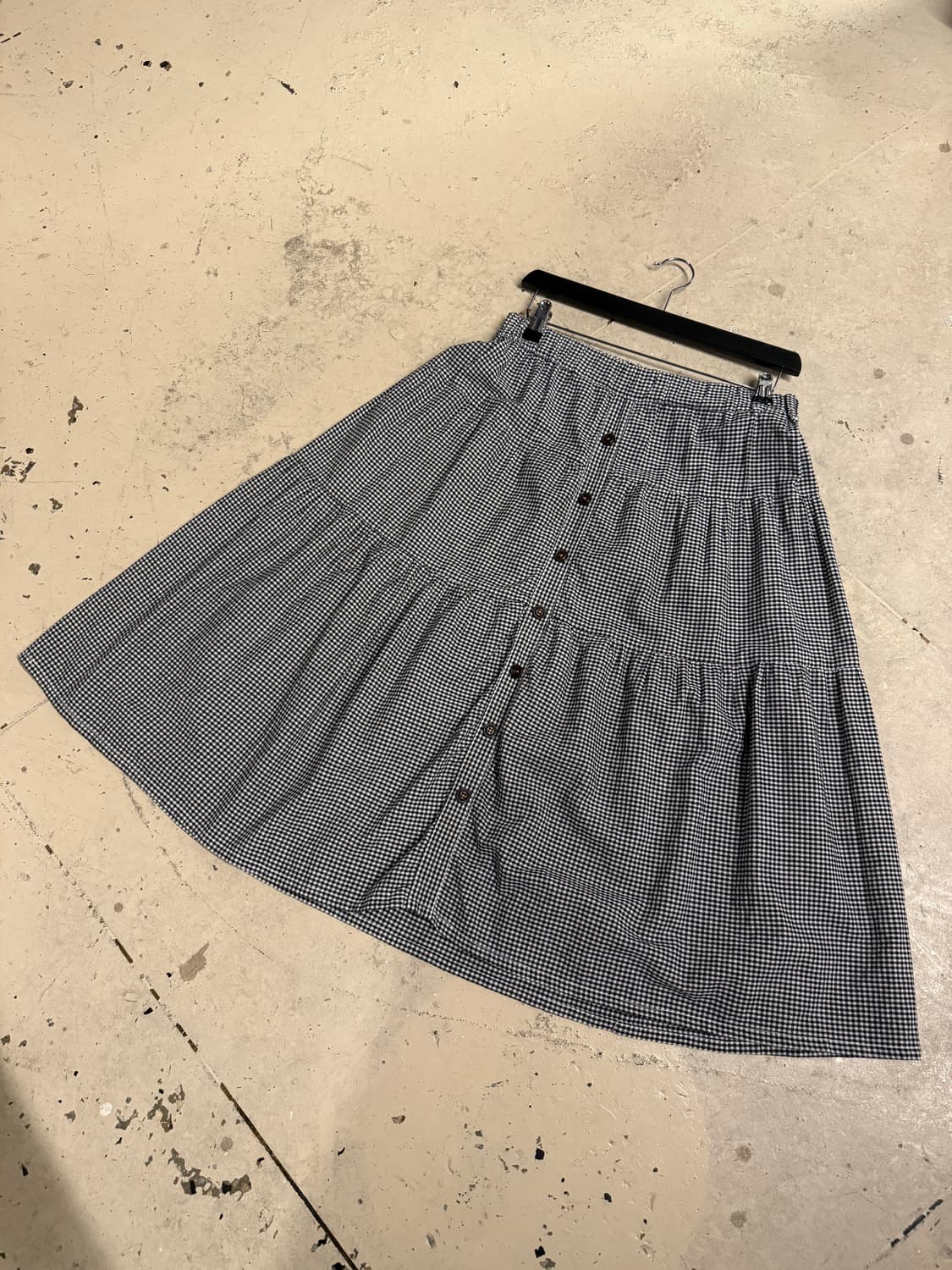 check pattern button-up skirt 상품이미지5