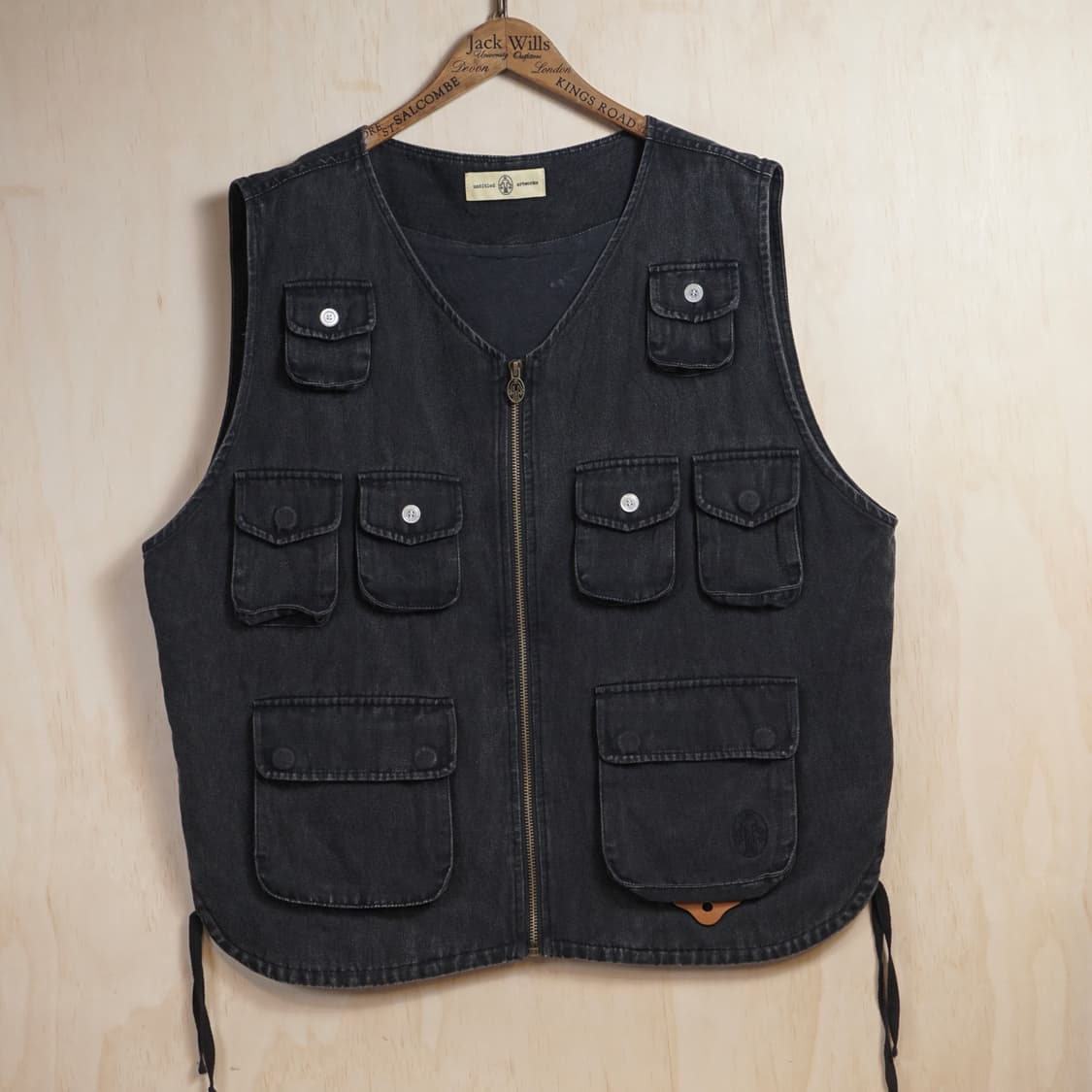 언타이틀 아트웍스 카고 데님 베스트 상품이미지1