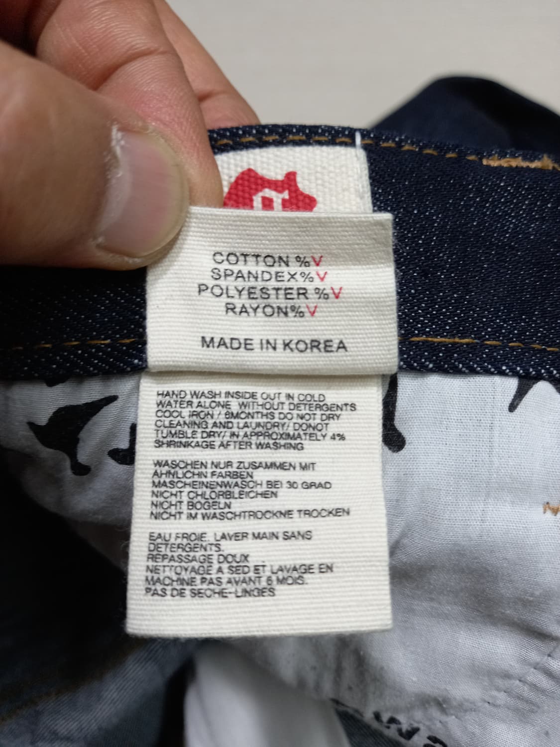 32 새상품 Swallow Kor 생지 스판 슬림일자 진청 32-346 상품이미지10