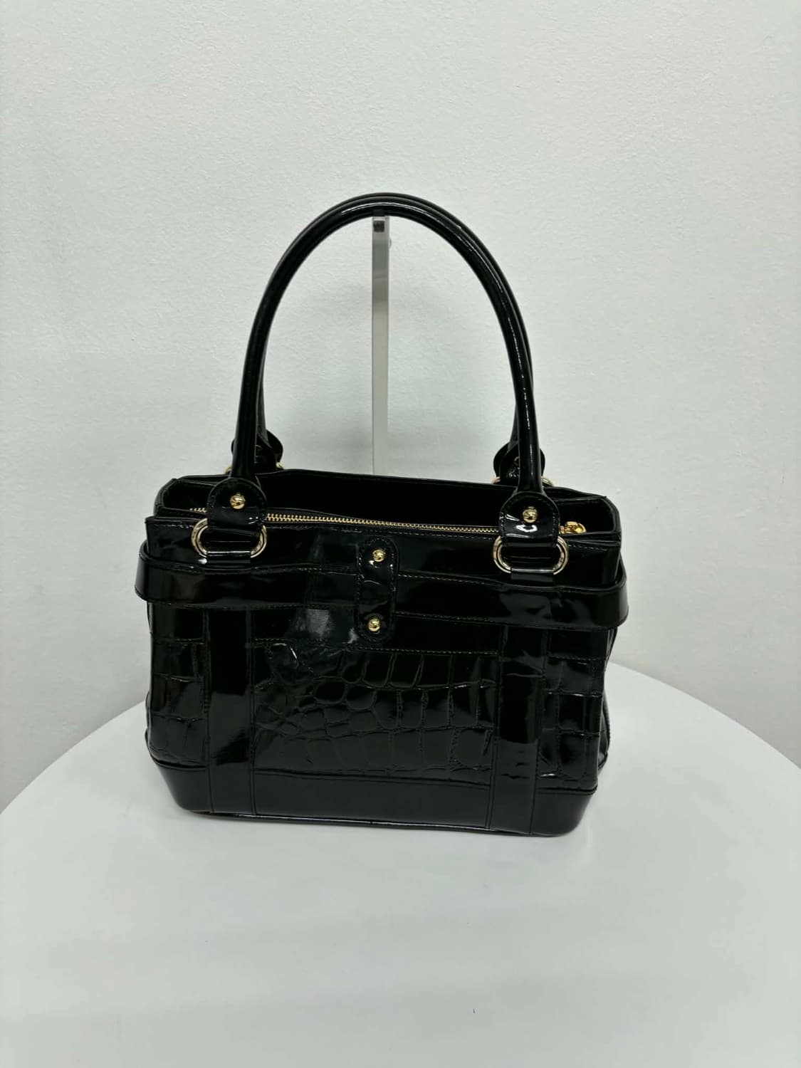 발렌시아가 블랙 BB 크로커다일 엠보 숄더백 토트백 상품이미지2