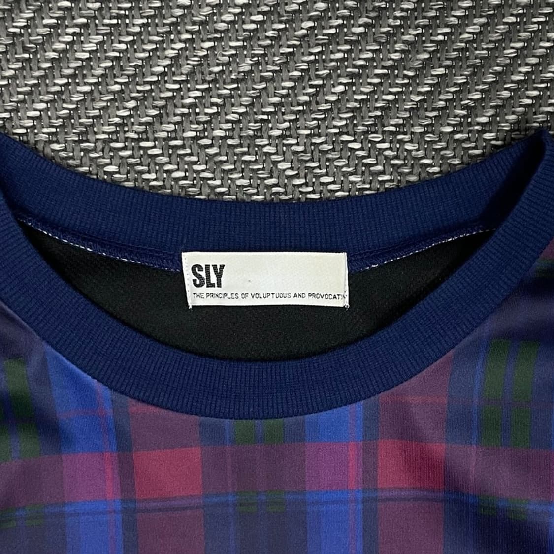 SLY 체크 패턴 맨투맨 v0226 상품이미지5