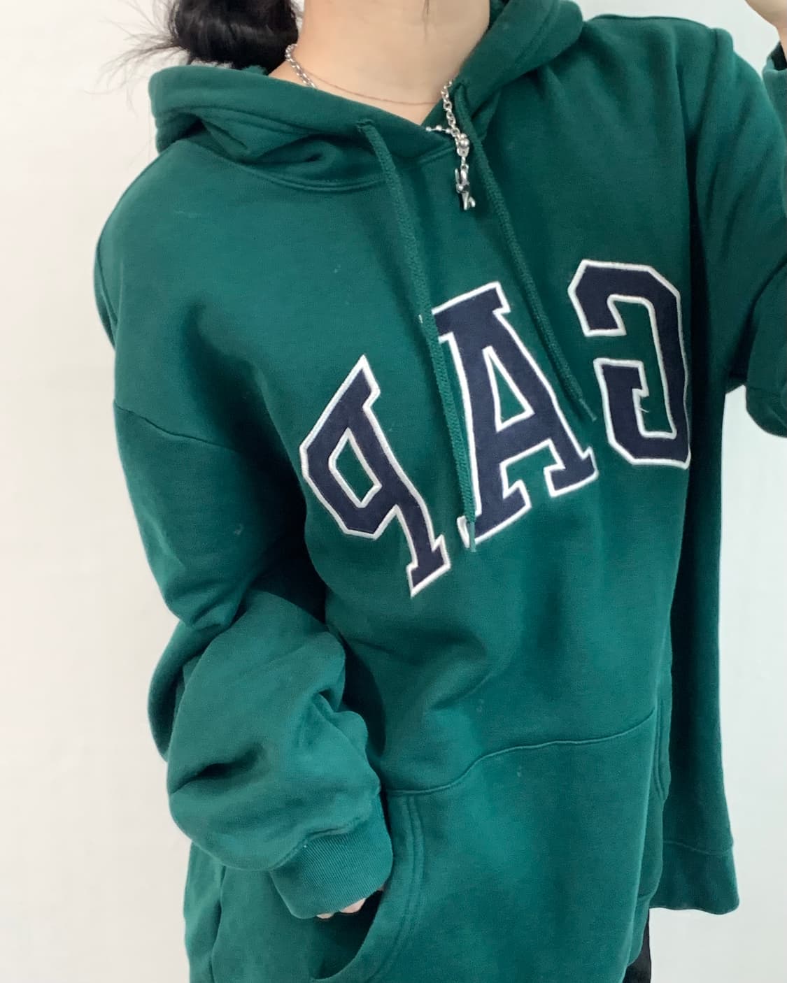 Gap 갭 그린 기모 후드티 상품이미지2