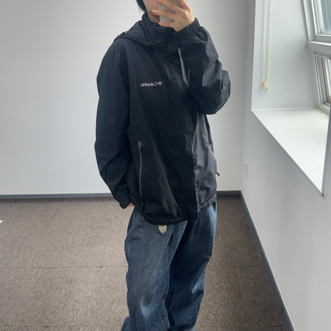 Columbia 콜롬비아 이중 지퍼 블랙 바람막이 상품이미지2