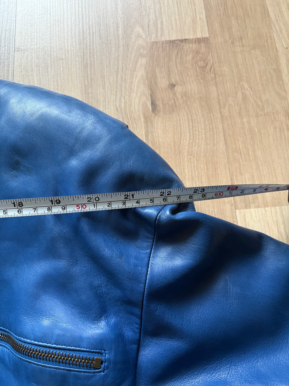 블루 리얼레더 자켓 상품이미지6