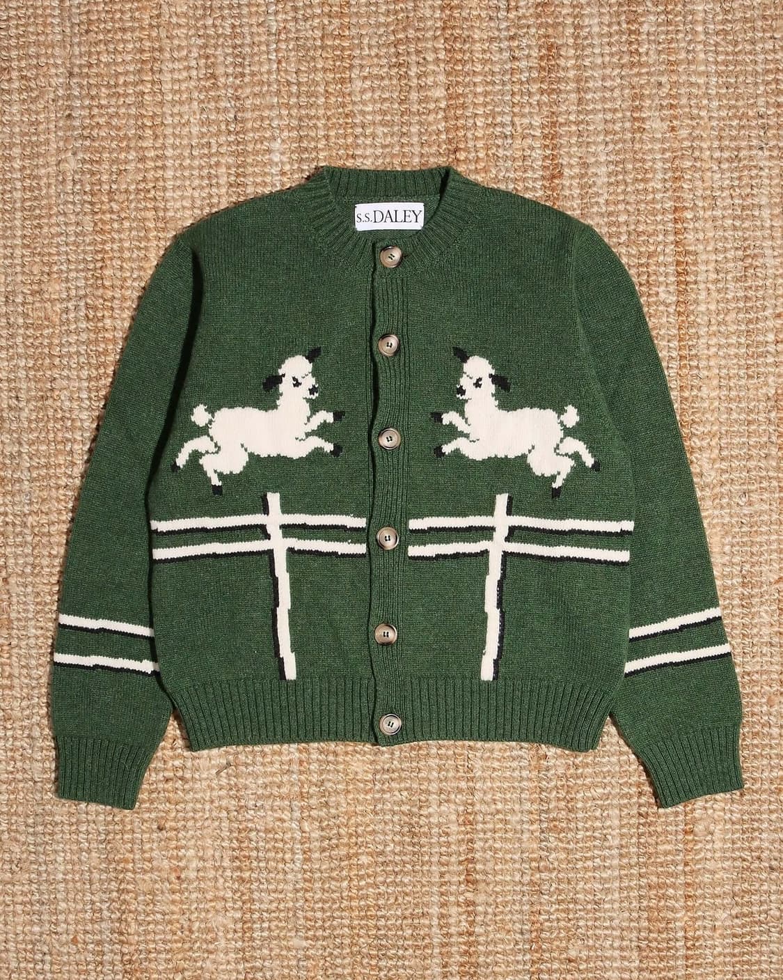 [S,M]S.S 달리 Cyril' Lamb Motif 가디건/그린 상품이미지1