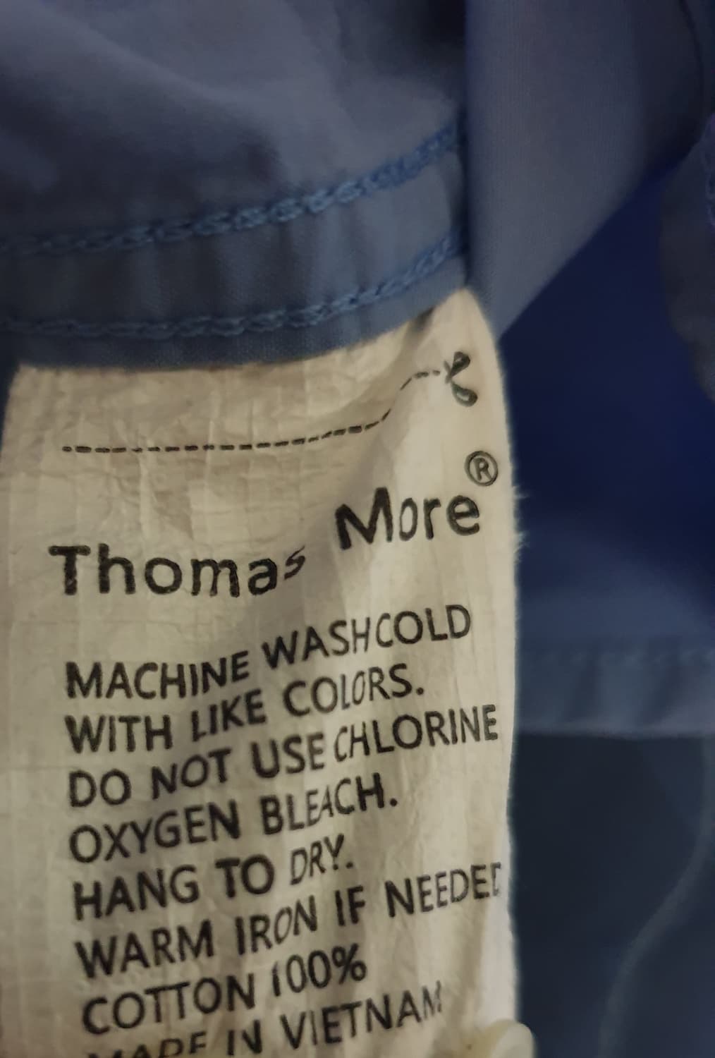 토마스모어 페이퍼 긴팔셔츠 블루블루 (XL) 상품이미지4