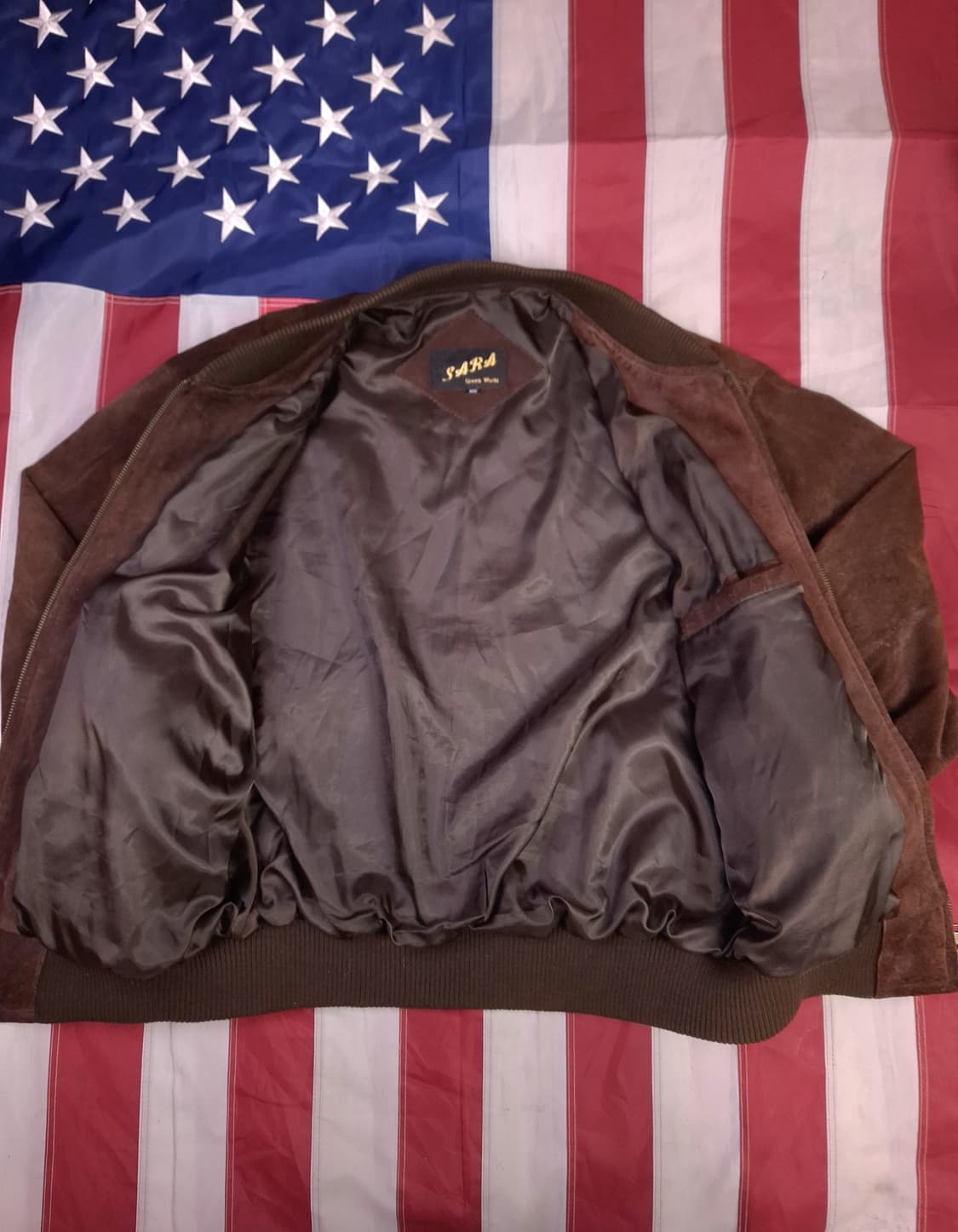 80's 빈티지 리얼 돈피 스웨이드 MA-1 항공자켓 상품이미지10