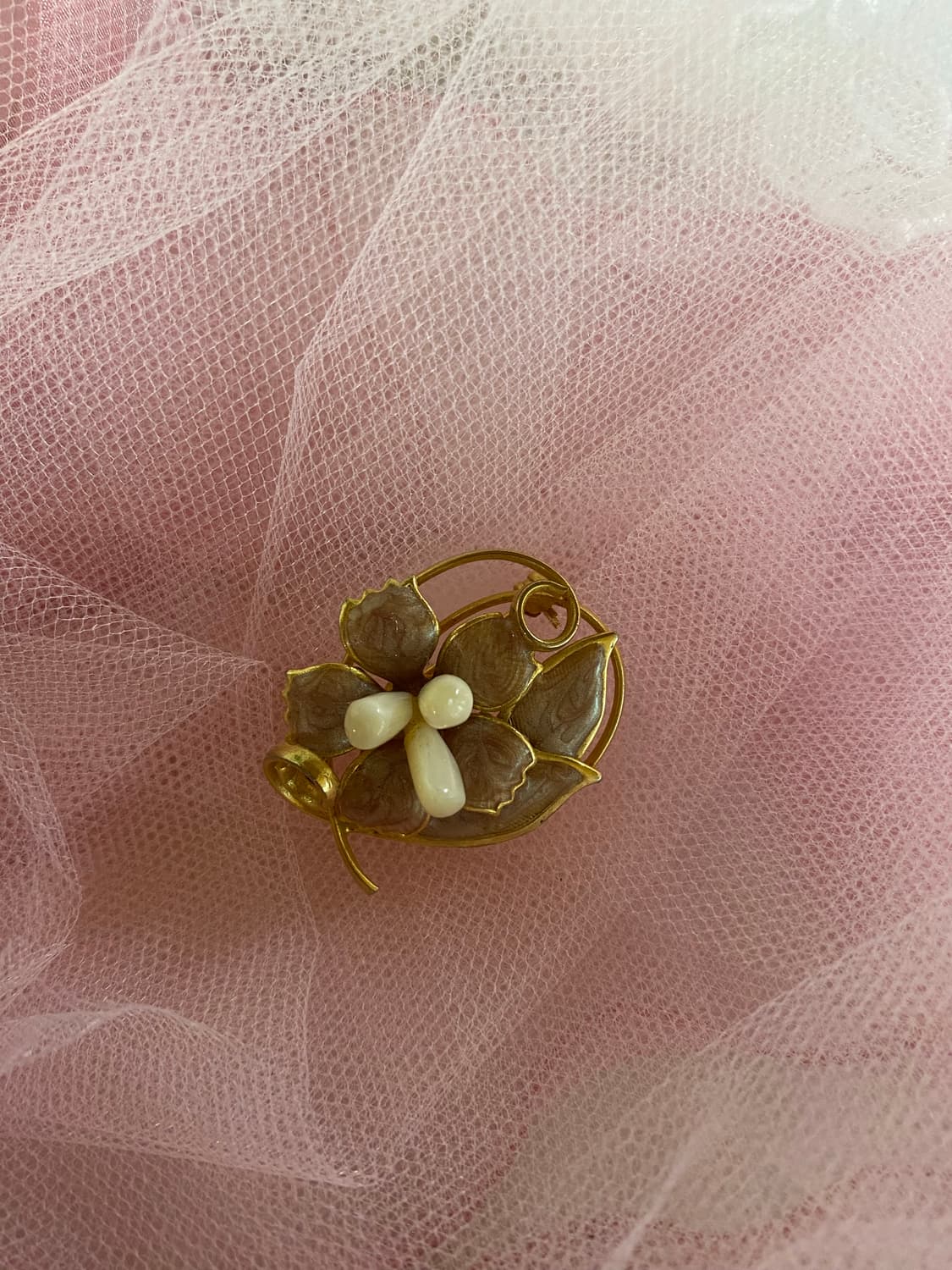 핑크톤 플라워 브로치 일본 수입 주얼리 상품이미지1