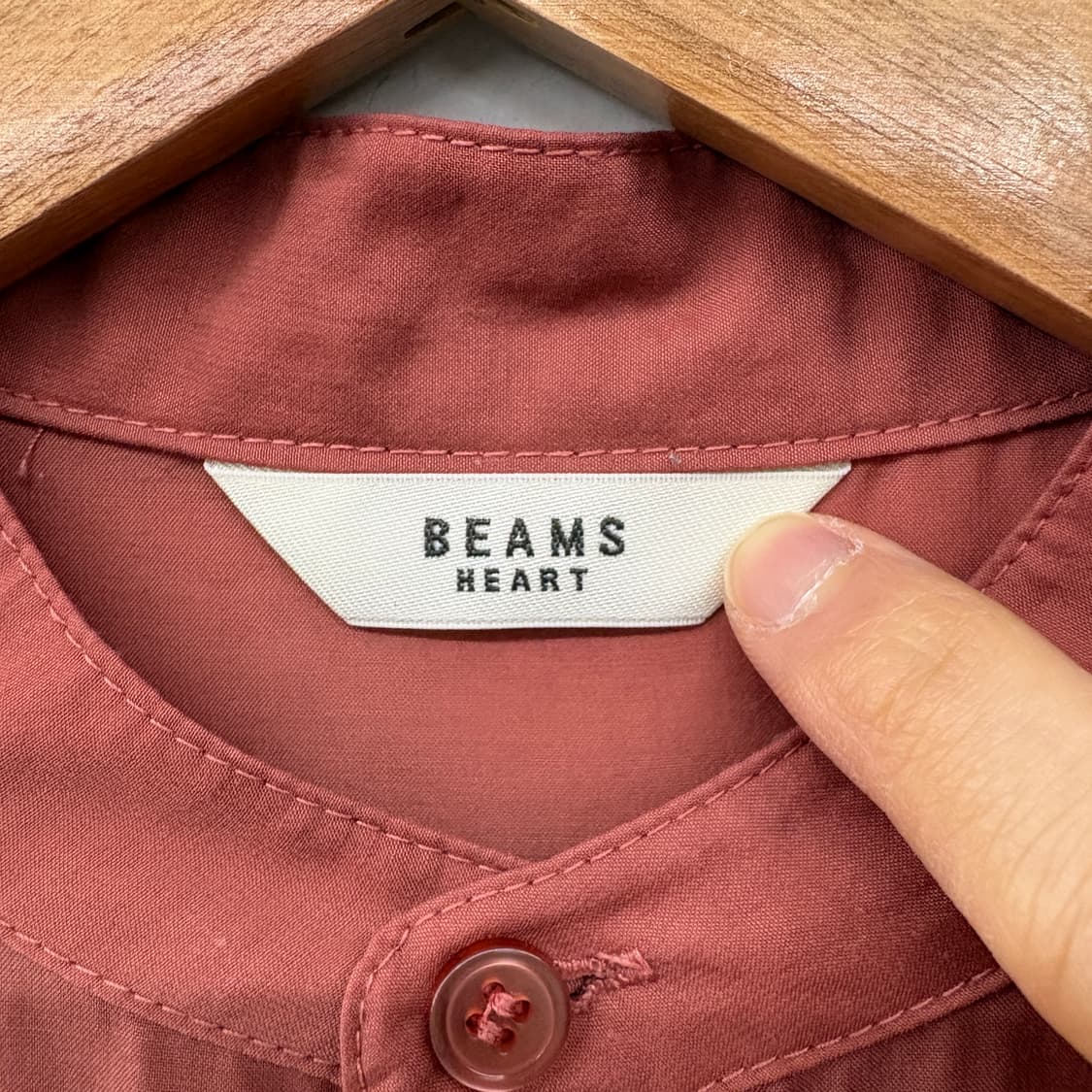 BEAMS 차이나 카라 셔츠 공용 XXL 상품이미지3