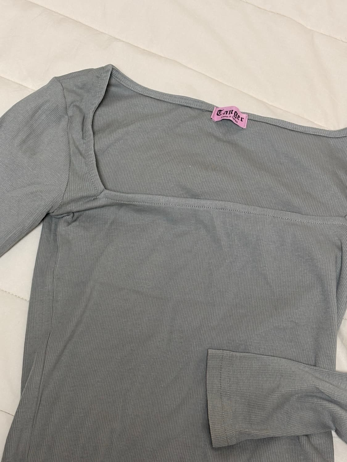 Tanger 긴팔 슬림핏 티셔츠 카키그레이 상품이미지4