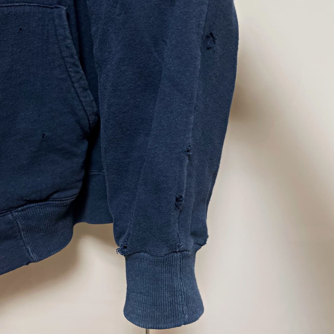 50s Thermal Waffle 후드집업 네이비 블루 상품이미지6