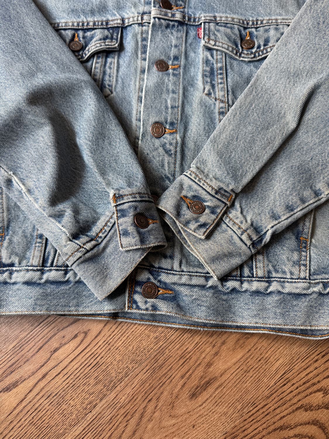[M]00's 리바이스 USA 빈티지 워싱 3세대 데님 트러커 자켓 상품이미지4