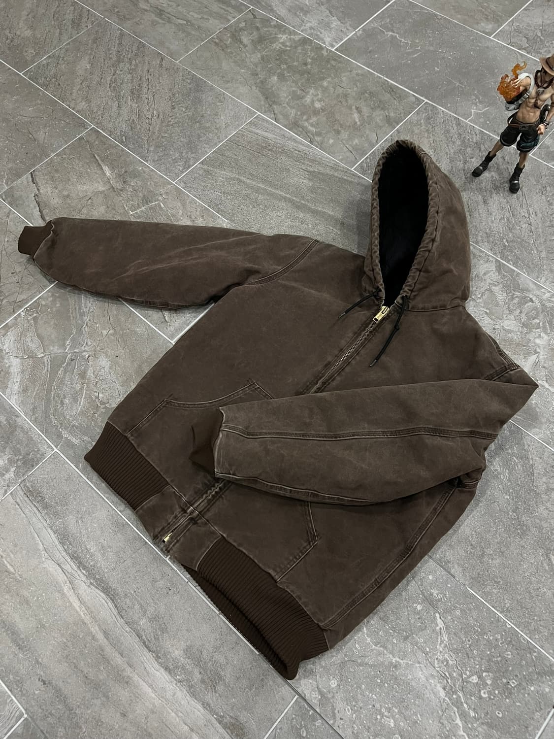 (M) 칼하트 덕 액티브 후드자켓 J130 CHT 체스트넛 상품이미지7