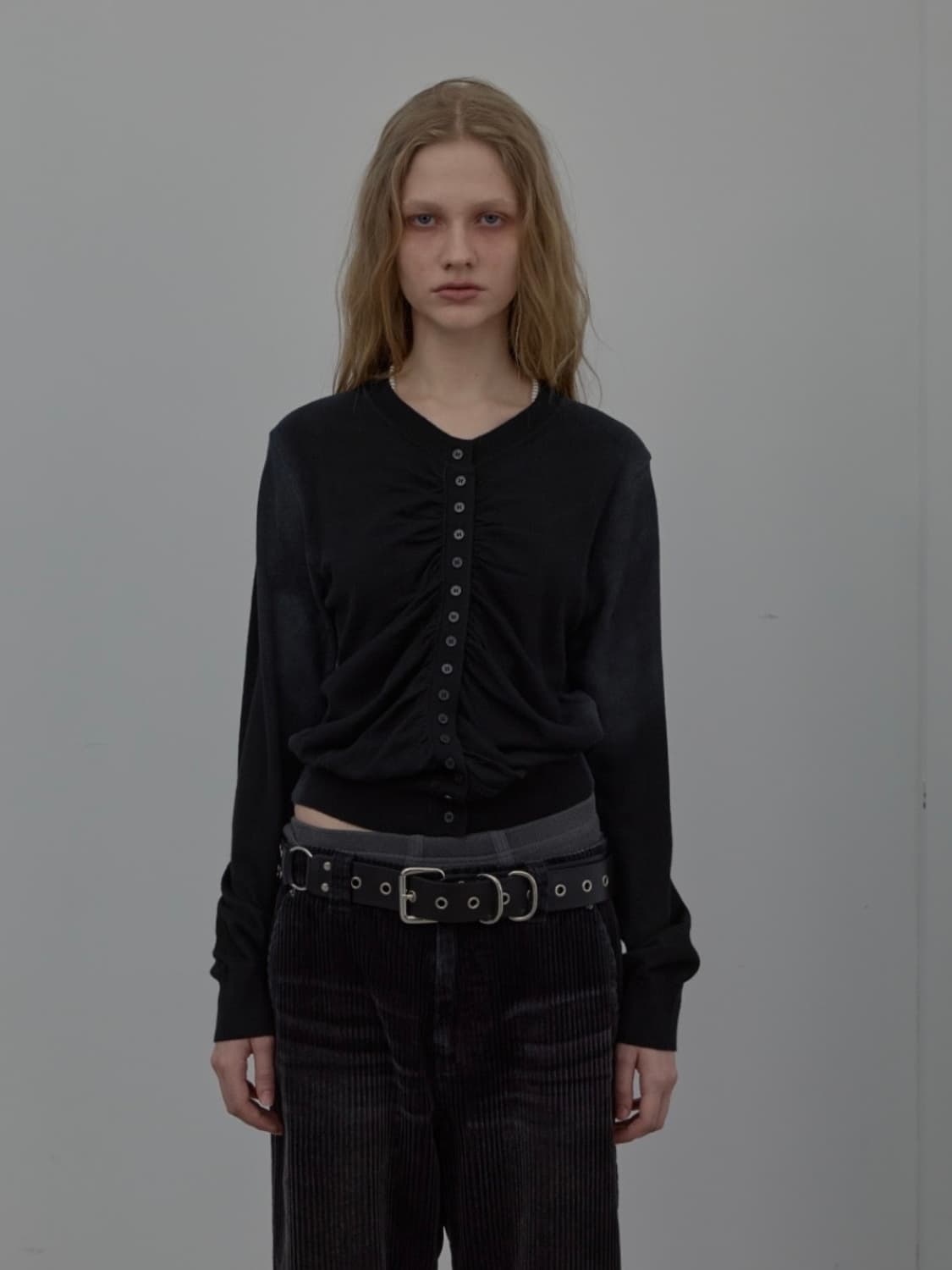 Lcdc tm 스프레이 워시드 셔링 가디건 상품이미지1